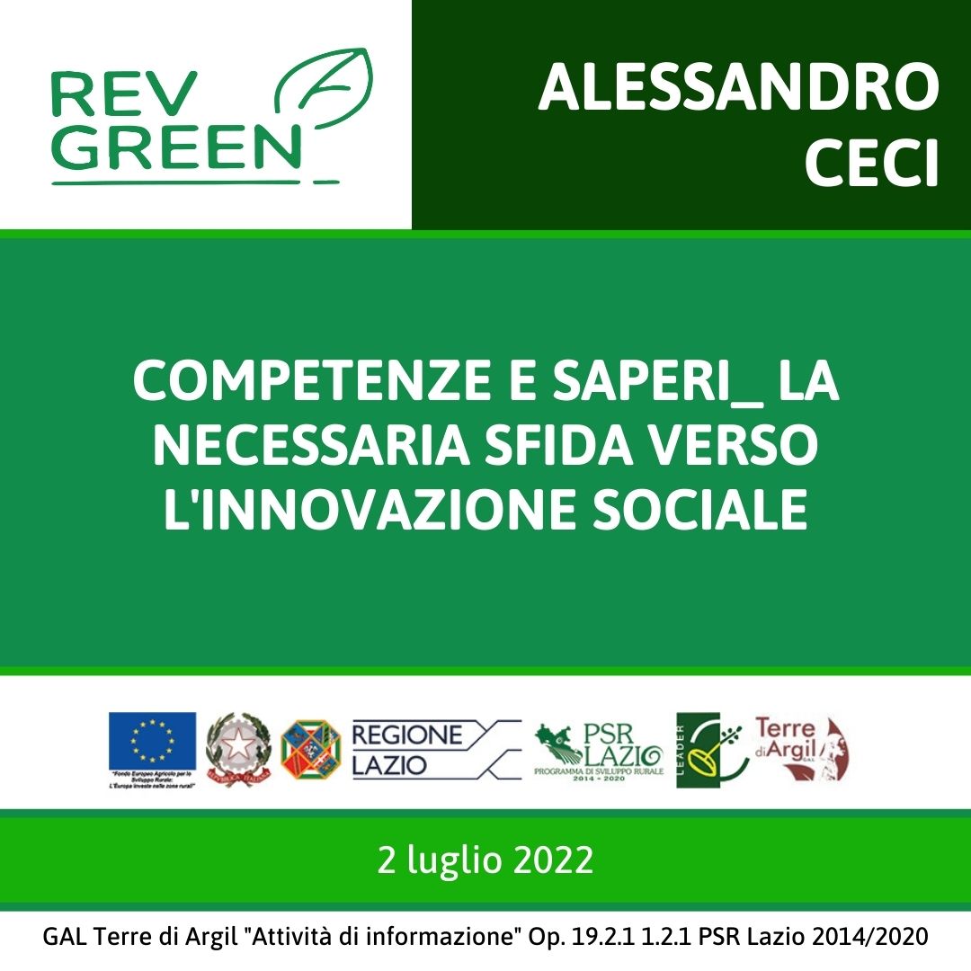 Competenze e saperi: la necessaria sfida verso l'innovazione sociale